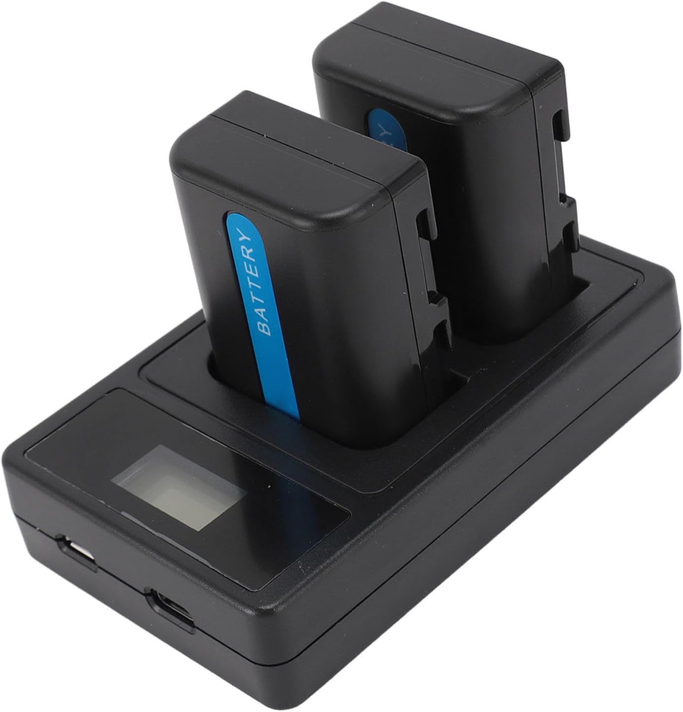 Goshyda 2Pcs Camera Battery and Dual Battery Base, for M Type NP FM50 Equivalent Camcorder Camera, for Travel Business Trips Outdoor