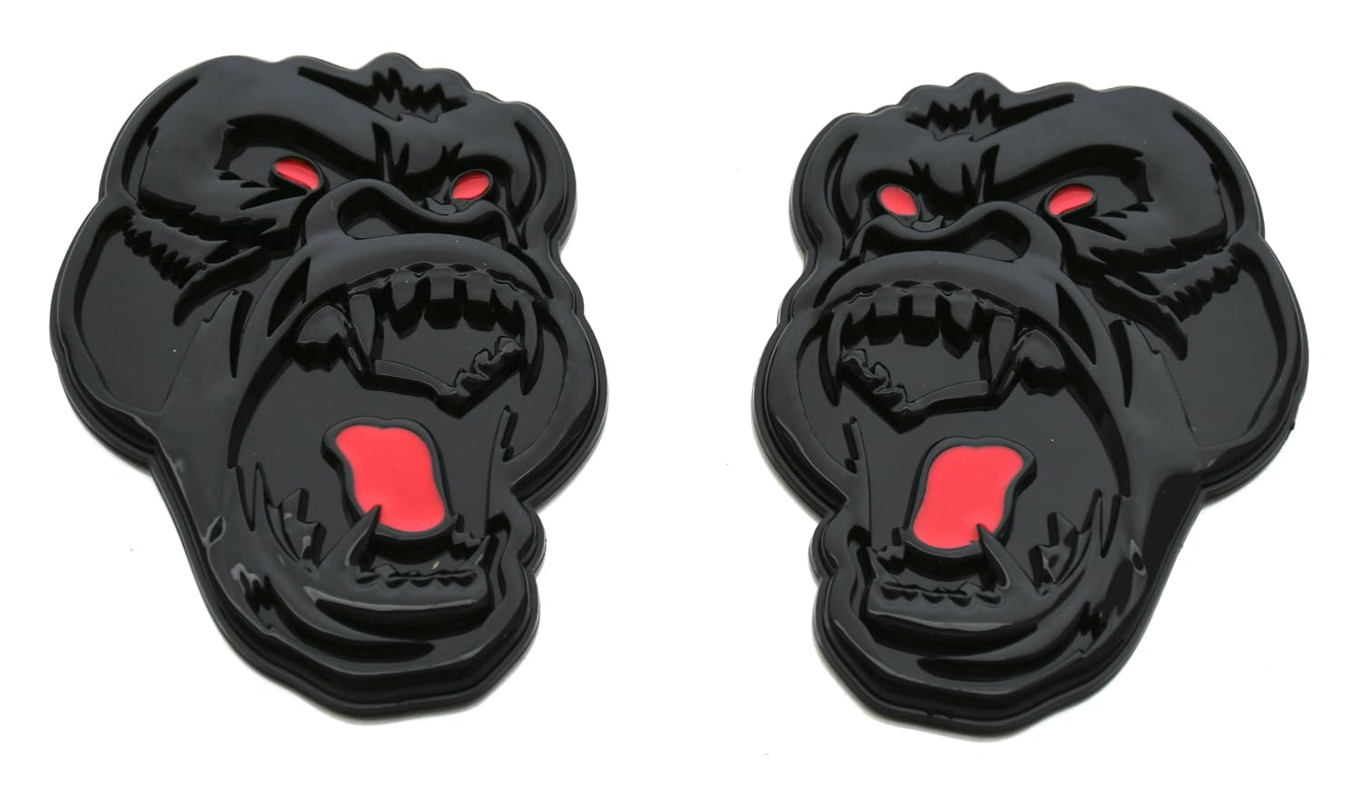 Amazon.com: 2Pcs Angry Gorilla Ape Emblems 3D Car Truck
