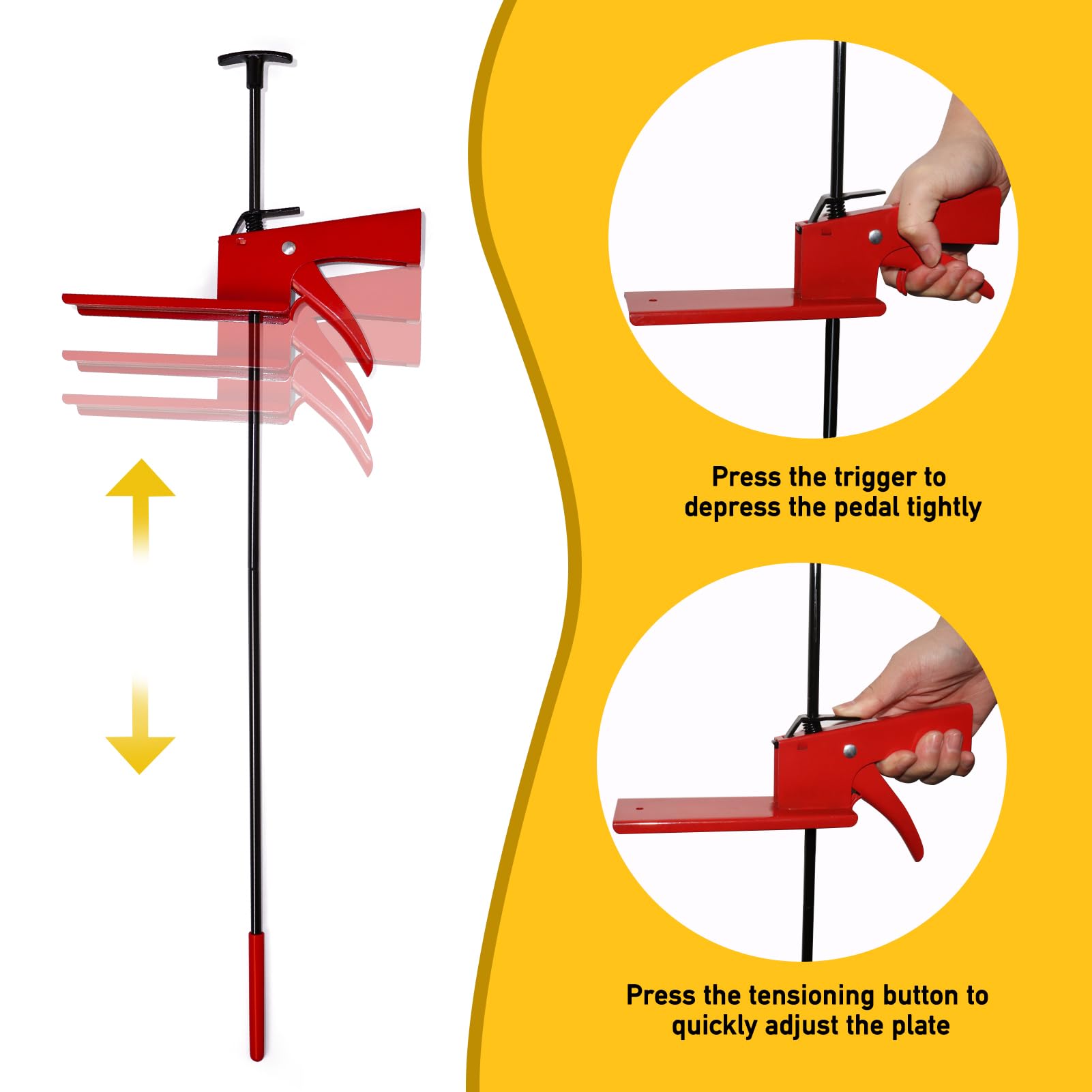 Brake Pedal Depressor Tool Gas Pedal Depressor Throttle,Adjustable Max 28