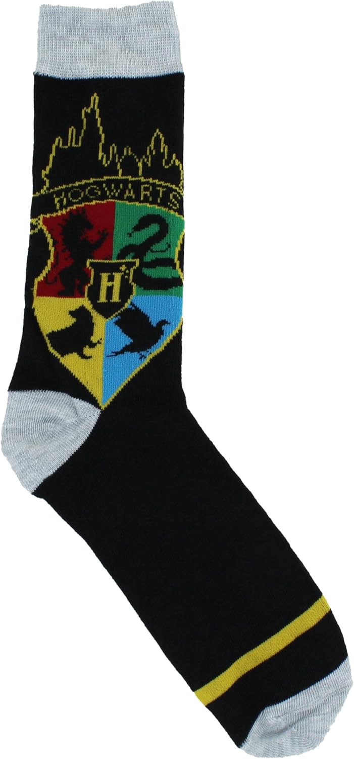 Harry Potter Houses Men's Casual Crew Socks, 6-Pack, Size 8-12