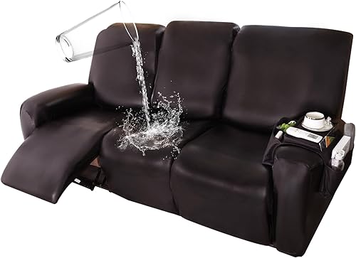 Fundas de cuero sintético para sofá reclinable, fundas impermeables para sofá, fundas de sofá de 8 piezas para sofás reclinables, fundas de sofá