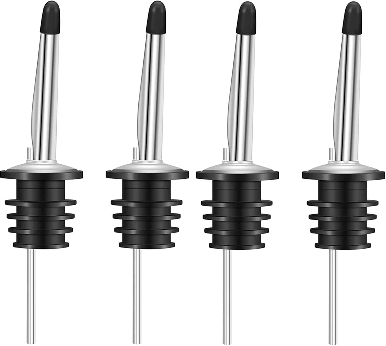 20-Count Stainless Steel Bottle Pourer Stopper – Wine & Olive Oil Dispenser Spout – Practical Bar Tools