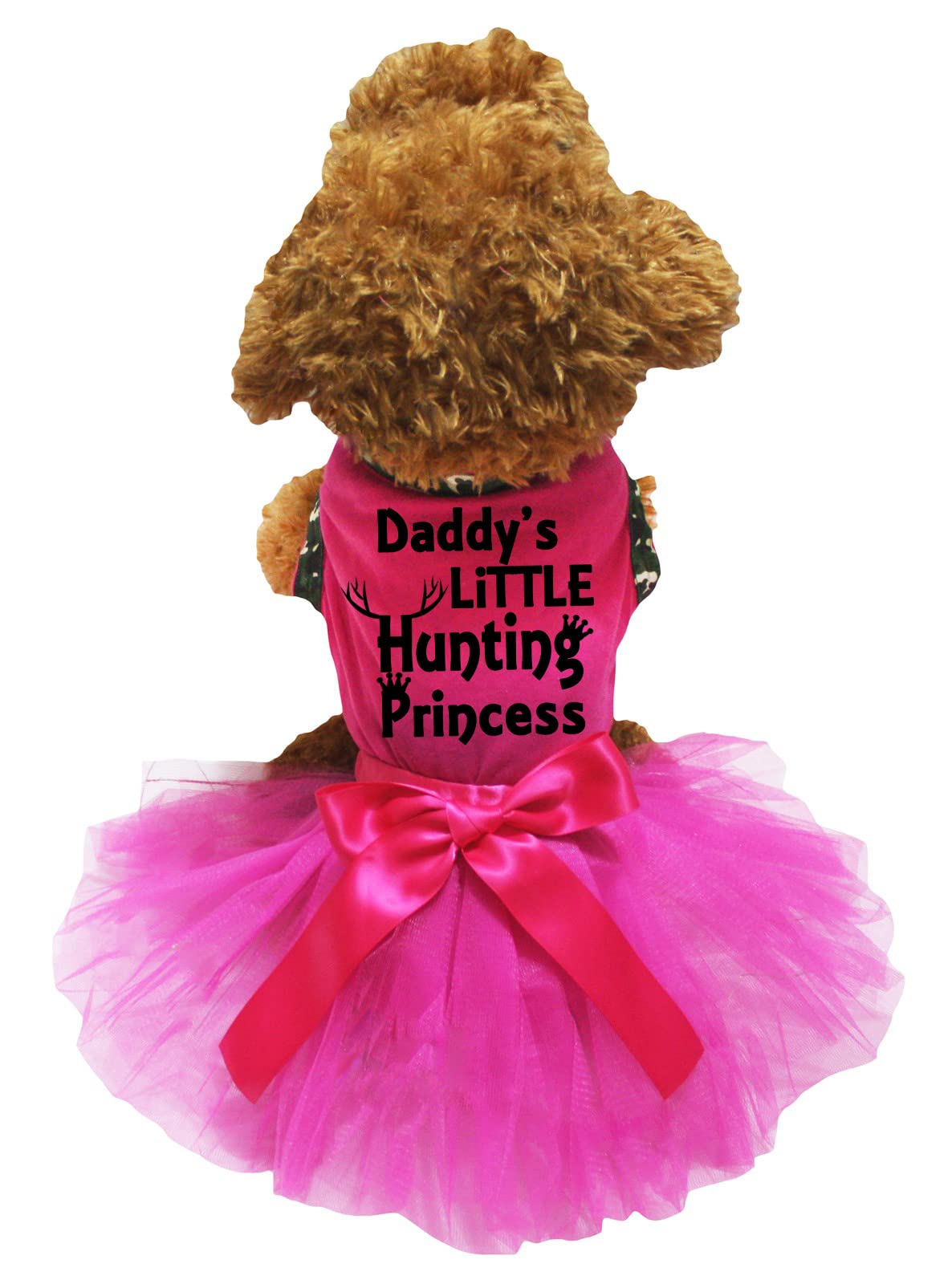 Robe pour chien rose vif taille XL vêtement de style princesse de chasse