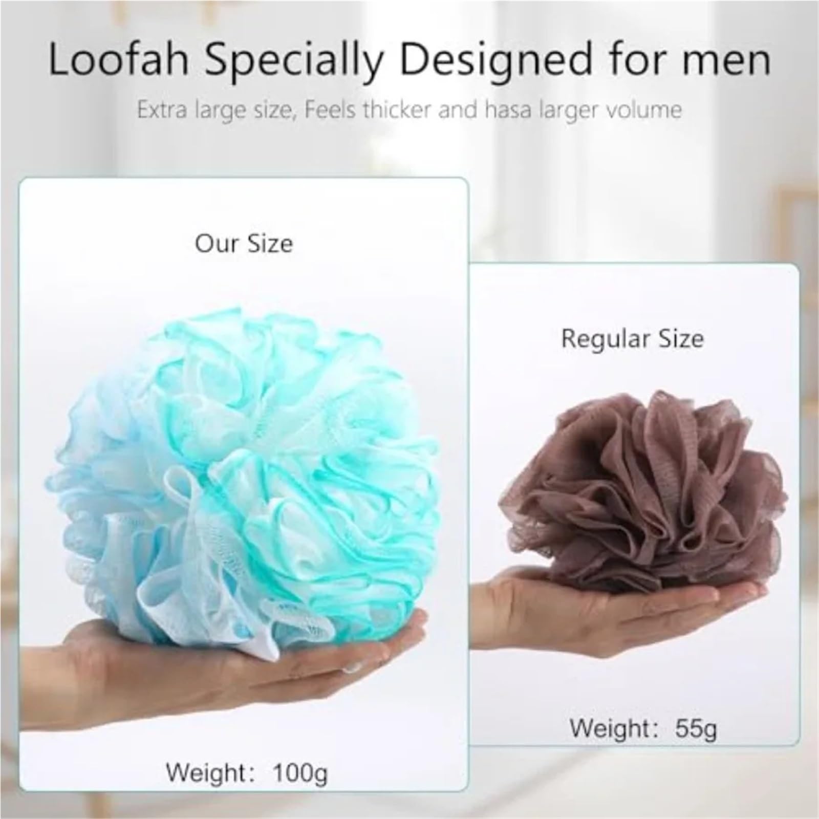 Badeschwamm aus Netzgewebe XXL Large Loofah Bath Sponge 6Pcs