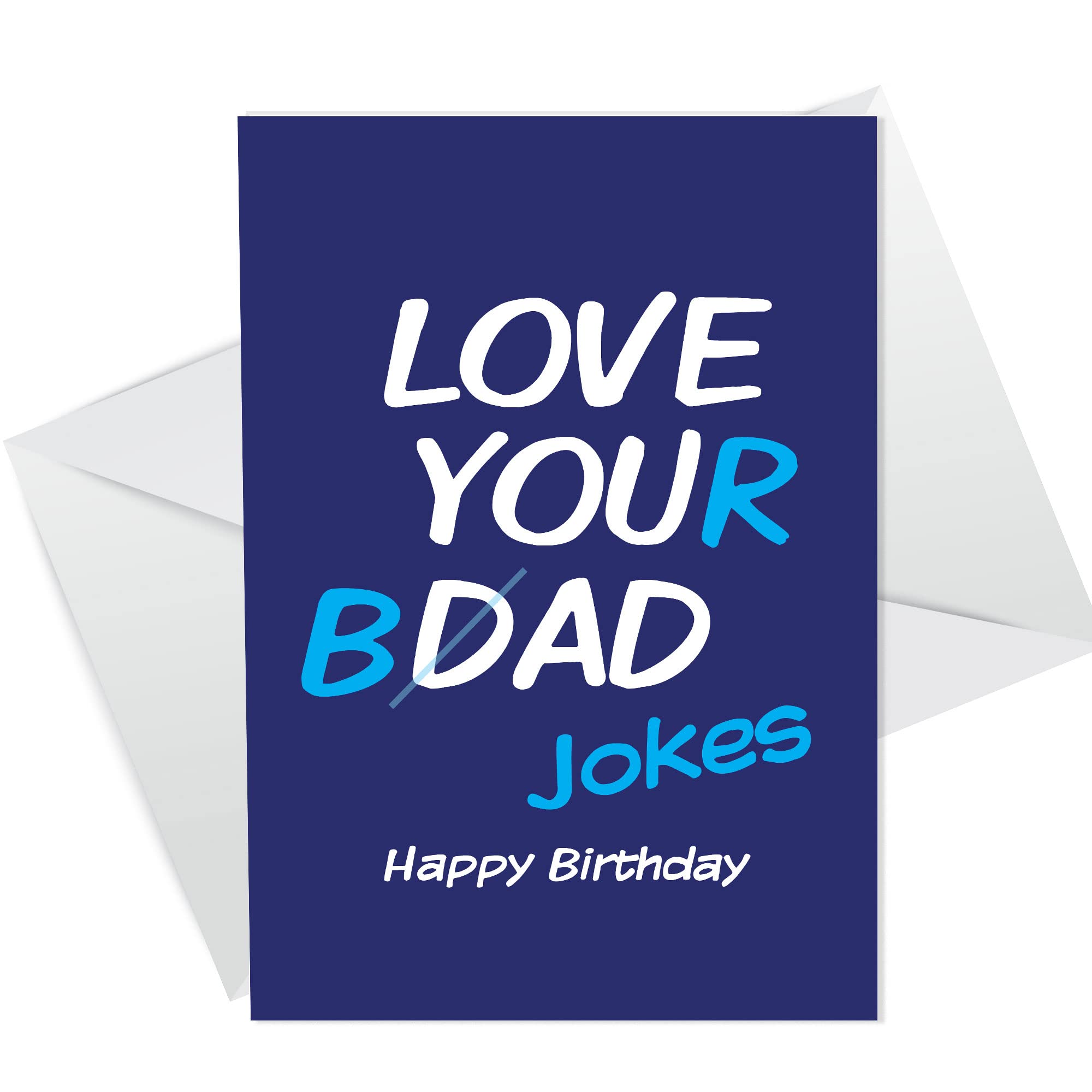 RED OCEAN Funny Hilarious Birthday Cards For Dad Card From Daughter Son Joke Birthday Card For Him