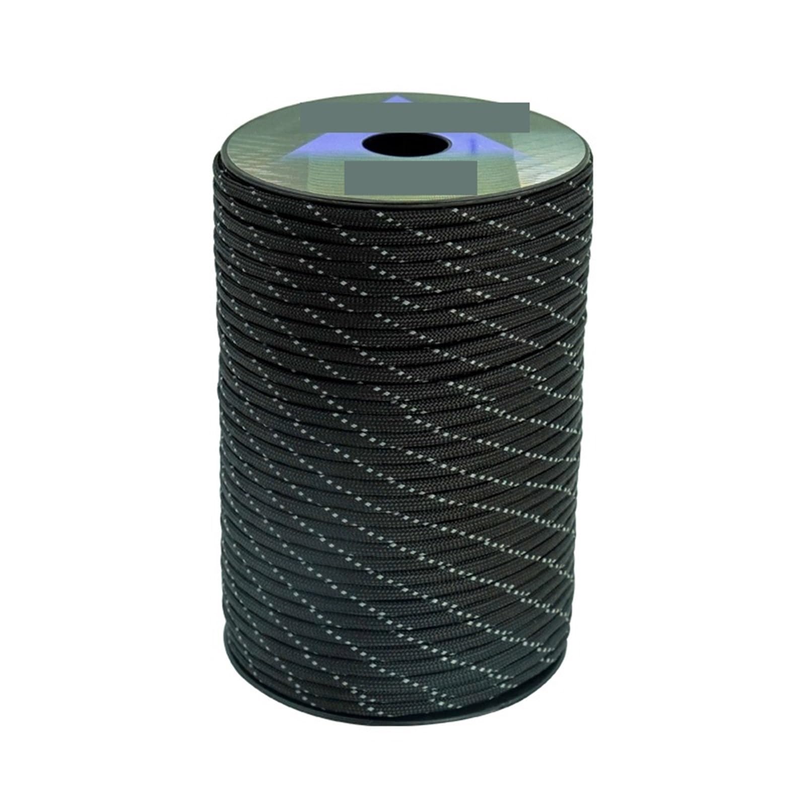 Paracord Reflective Paracord Rop 7 Strand 4mm 550 Parachute Cord Camping Tent Lanyard DIY Bracelet Weaving Rope(Fang Black,100M)