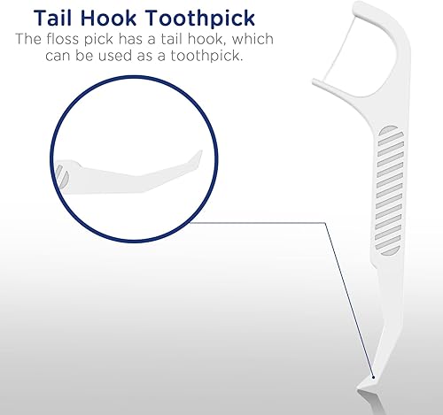 Miniatura 6 de Fremouth Hilo dental de ortodoncia para aparatos ortopédicos - Púas de hilo dental Ortho, 100 unidades (paquete de 5), con un estuche de viaje