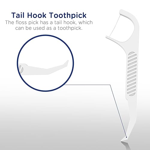 Miniatura 6 de Fremouth Hilo dental de ortodoncia para aparatos ortopédicos - Púas de hilo dental Ortho, 100 unidades (paquete de 5), con un estuche de viaje