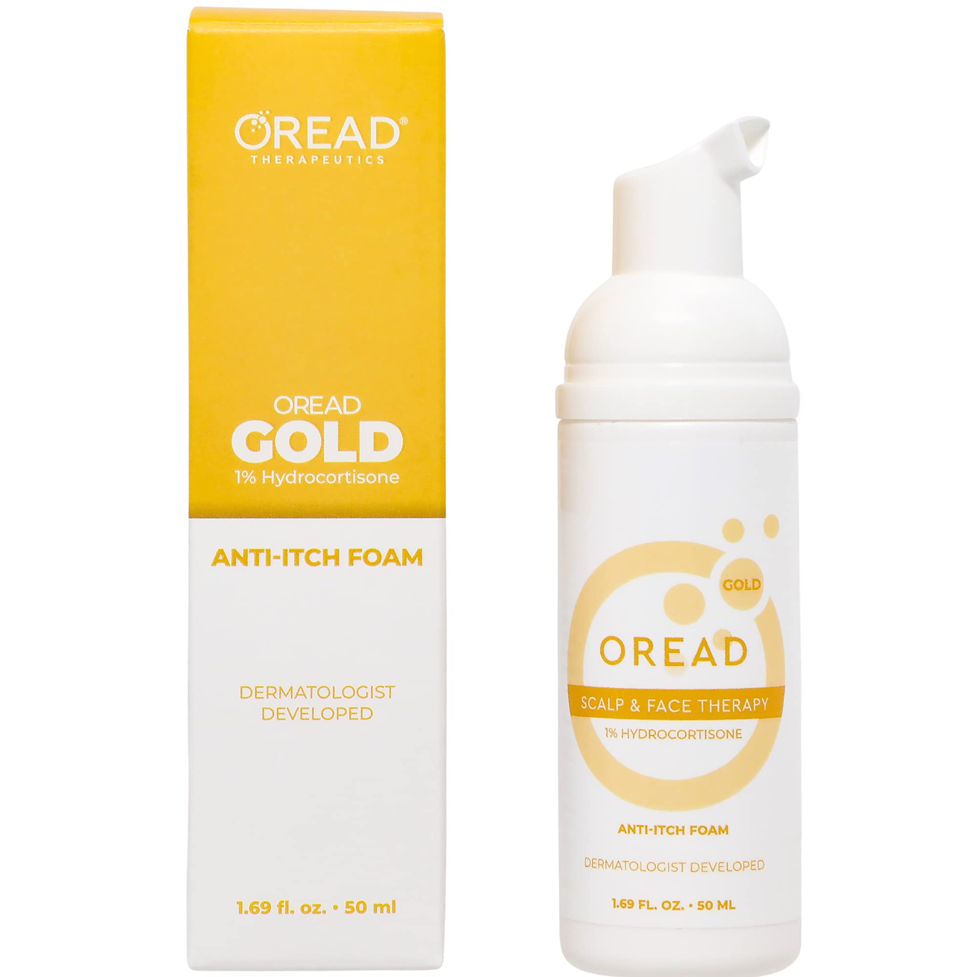 Oread Therapeutics Rash Rescue Foam With Hydrocortisone For Itching, Eczema, Bug Bites, Dandruff, Rashes, Allergenic Flowering Plants, Psoriasis, Razor Burn, And Other Allergic Skin Reactions (1.69oz)