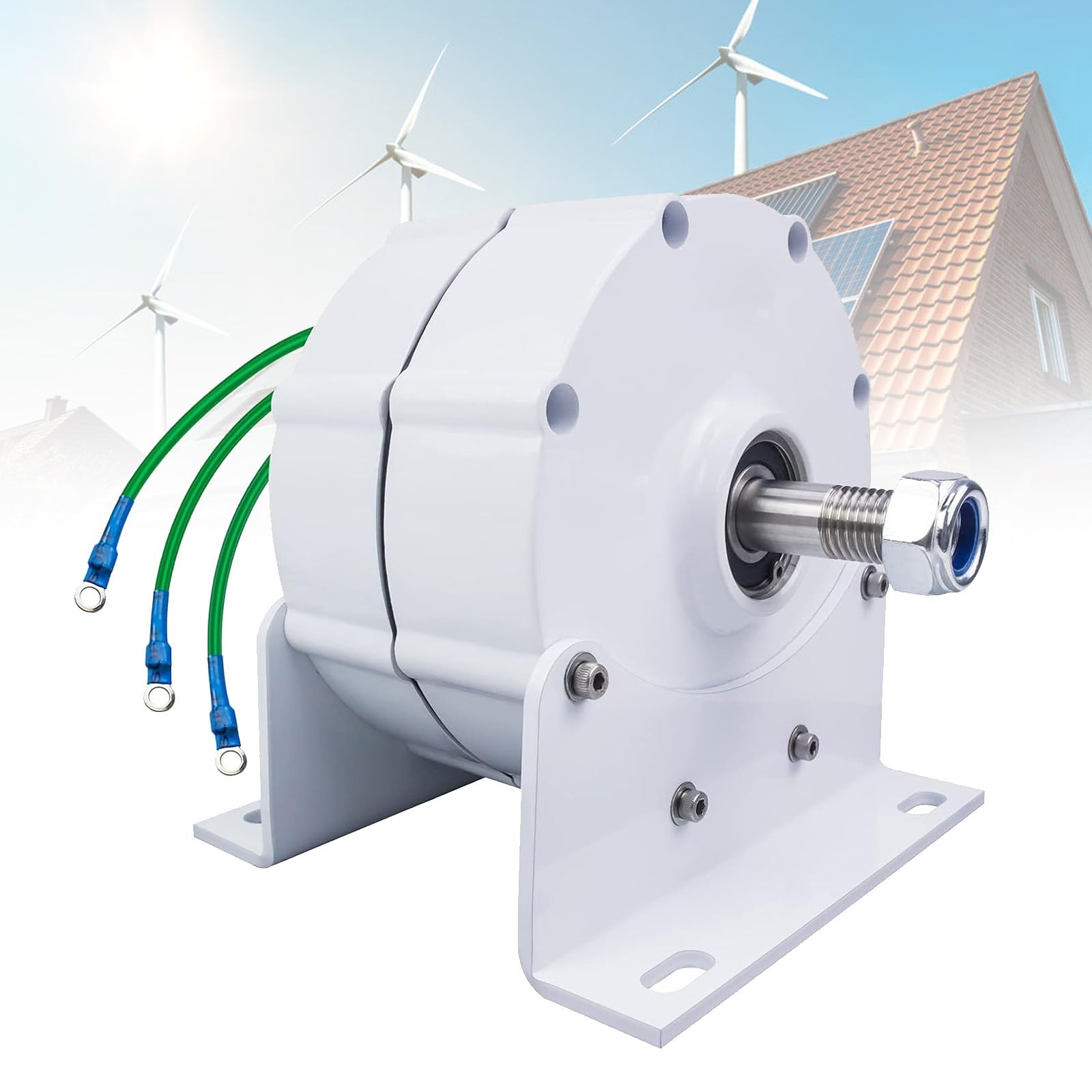 Generador De Imanes Permanentes TrifáSico De 10 000 W Y Bajas RPM, PequeñO Generador De Imanes Permanentes, Alternador De Ca para La ConstruccióN De Su Propia Turbina EóLica Horizontal 12V