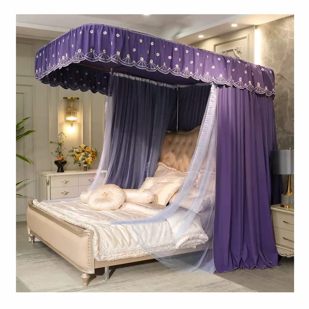 Moustiquaire lit en U violette 120 cm pour créer une chambre romantique toute l'année