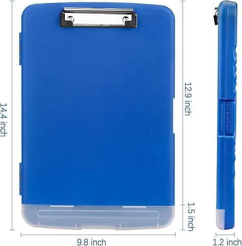 Miniatura 2 de Portapapeles con clips de almacenamiento de 8.5 x 11 pulgadas, portapapeles de plástico lindo portapapeles de enfermería con soporte para