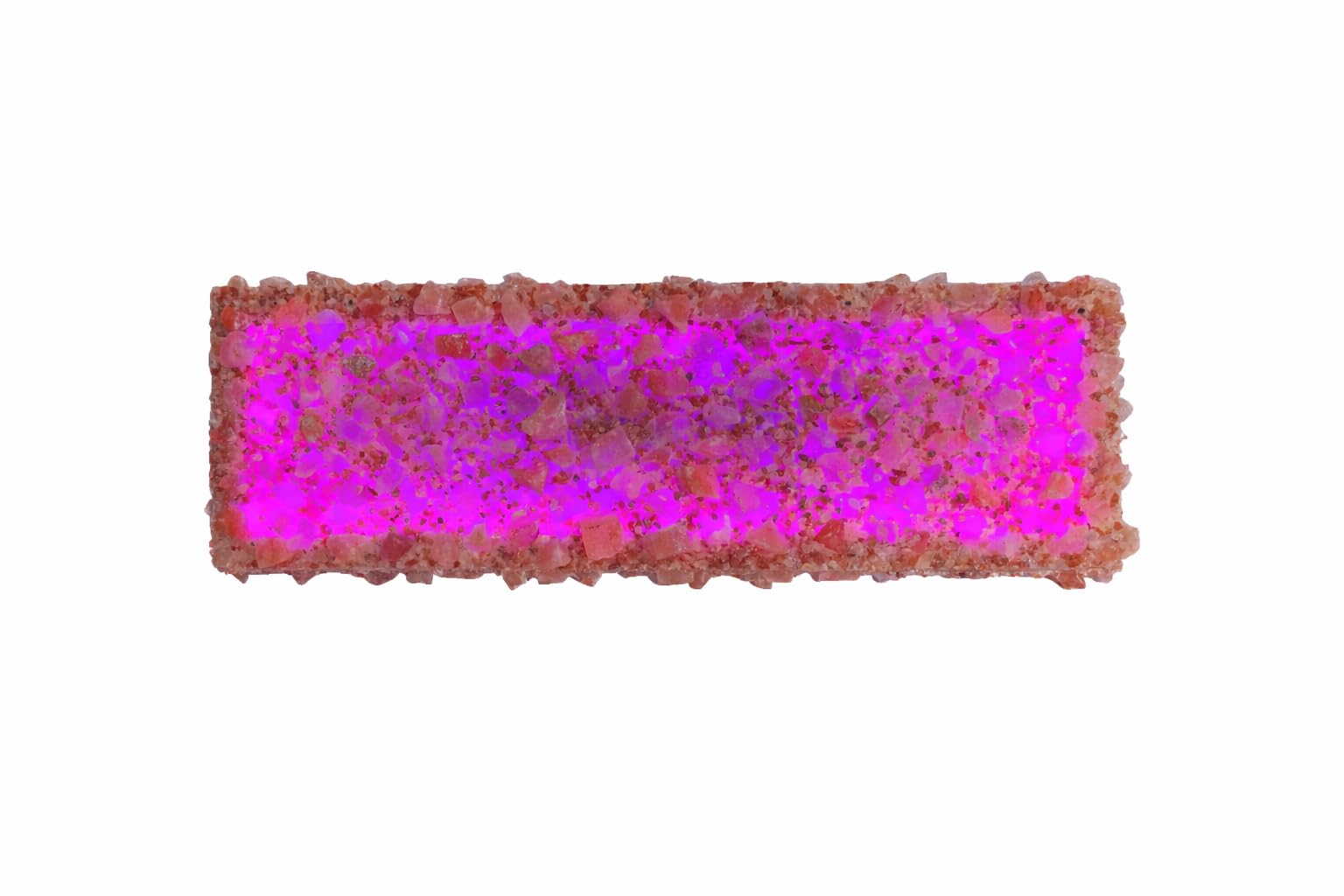 Quadro in puro sale rosa dell'Himalaya, parete in sale, certificato e retroilluminato a led - varie misure (120 x 40 cm)