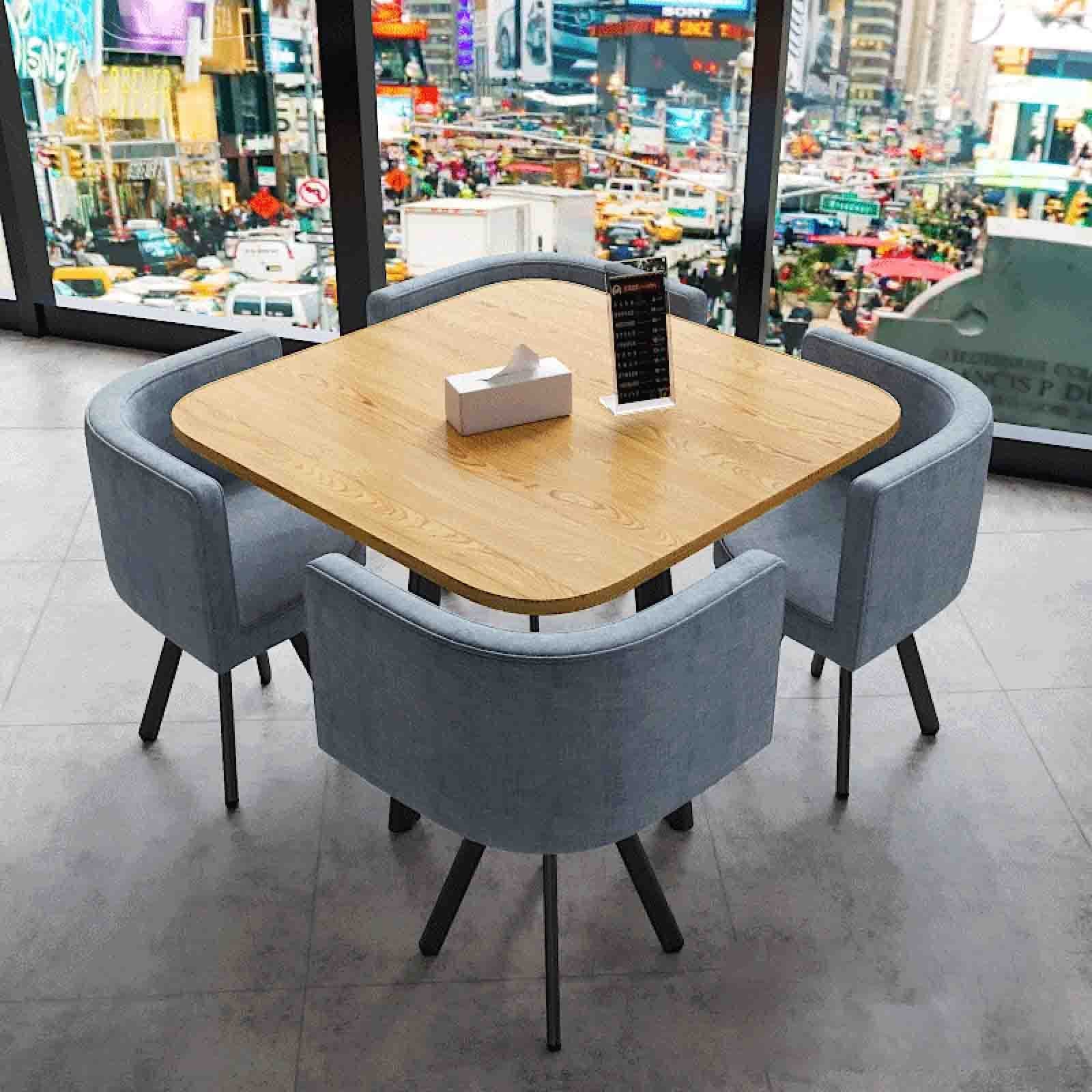 Amazon｜モダンなスクエアテーブルチェアセット、90cmダイニング