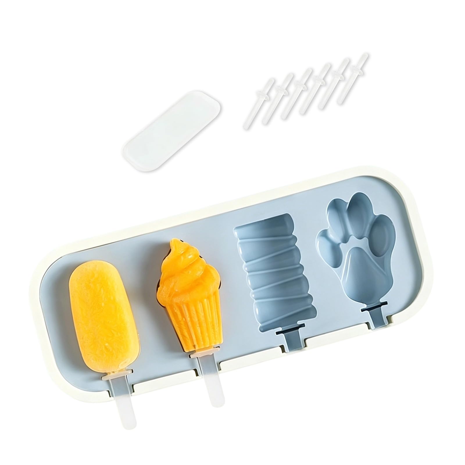 Oxxggkao Silicone Puddings Molds for Cold Dessert Enthusiasts Popsicles Maker Ice Cream Making Elastomer Ice Stick Mold