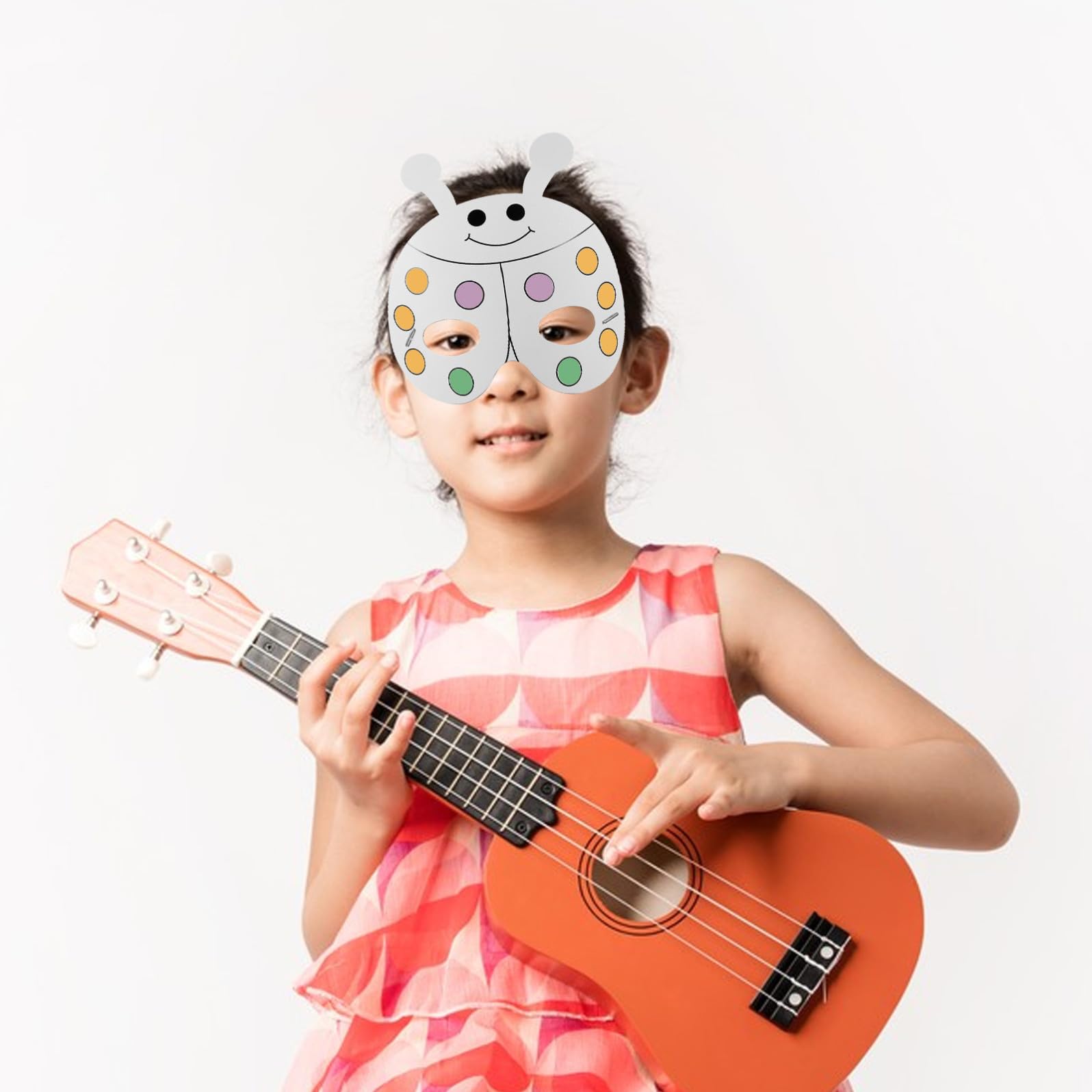 VICASKY Maschera di Maiale Bianca per Bambini Set Fai da Te con Carta e Plastico, Maschere Animali per Ragazzi per Attività Creative e Spettacoli Teatrali Stile Casuale