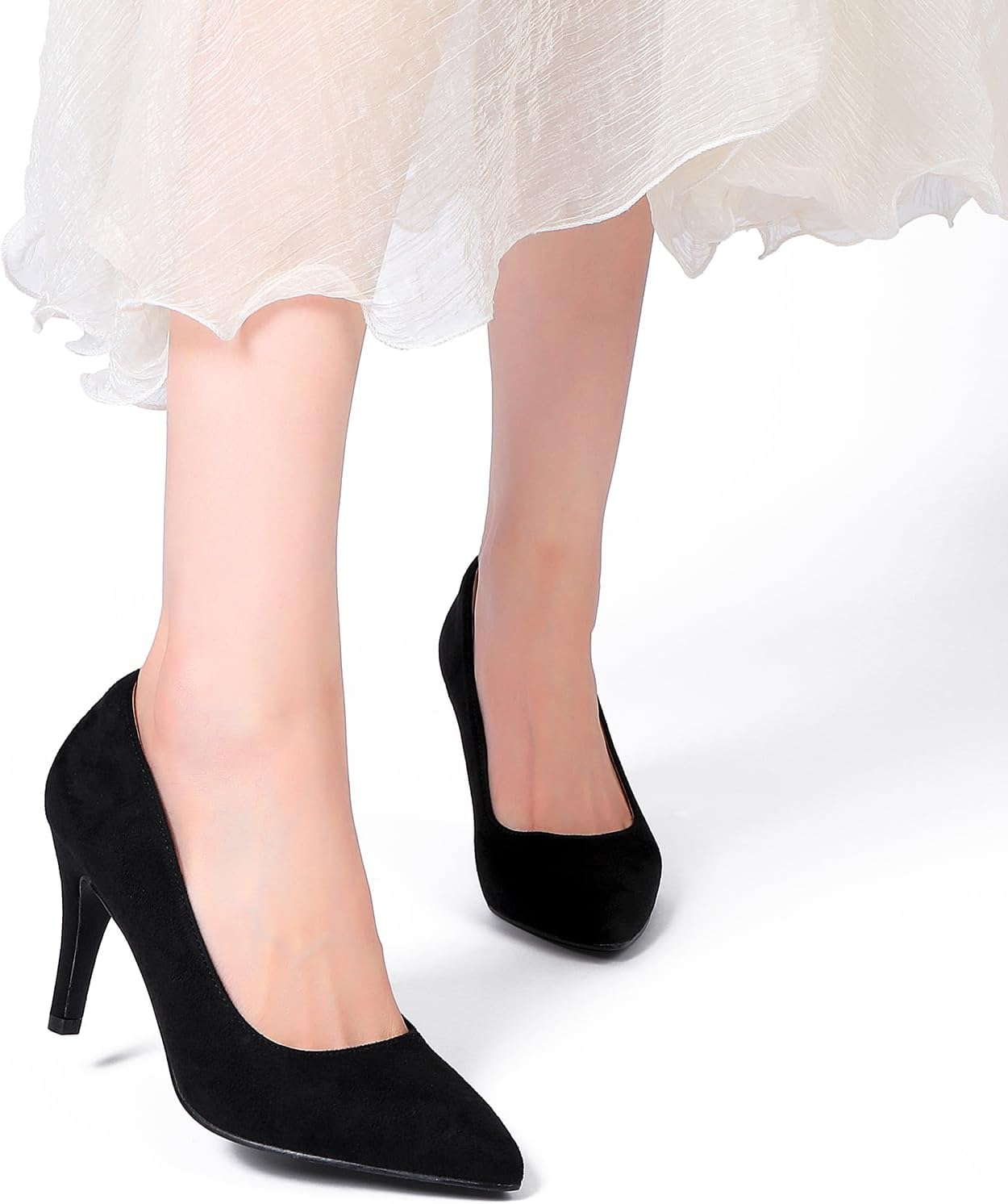 Women's Closed Toe Heels Dress Pointed Toe Pump Shoes - Image 9