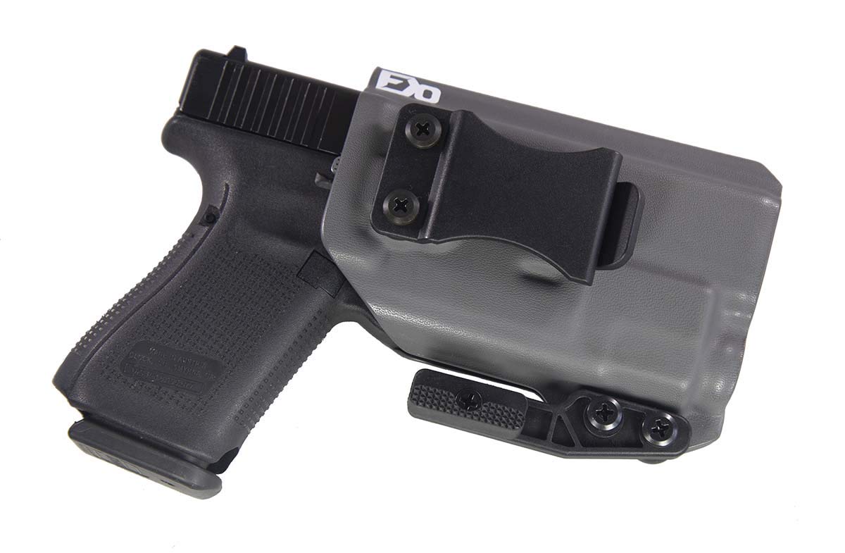 Fierce Defender IWB Kydex Holster Compatible with Glock 19 23 32 w/TLR7 The Paladin Series -Made in USA- GEN 5 Compatible (Gunmetal Grey)