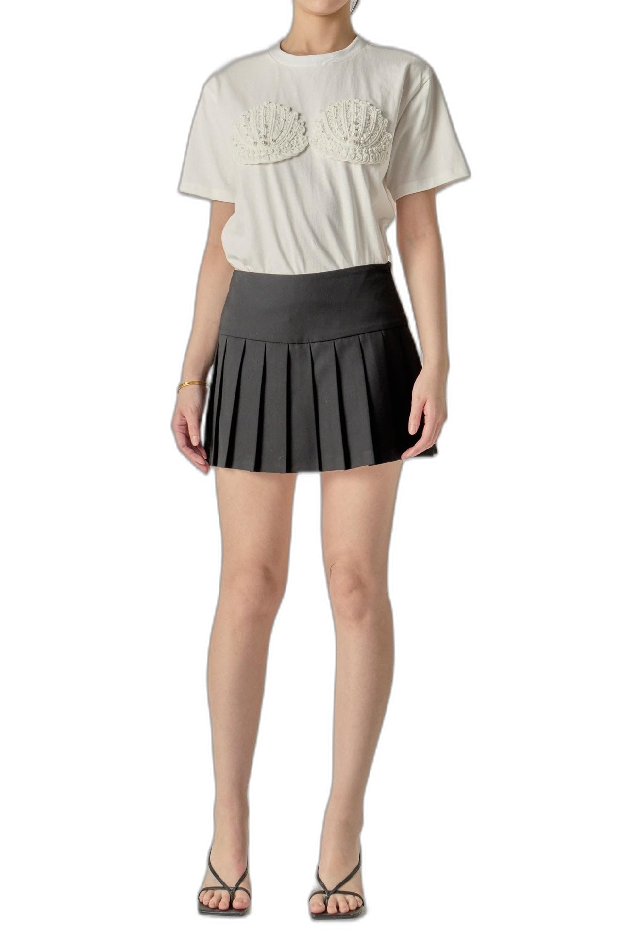 English Factory Women's Pearl Seashell T-Shirt