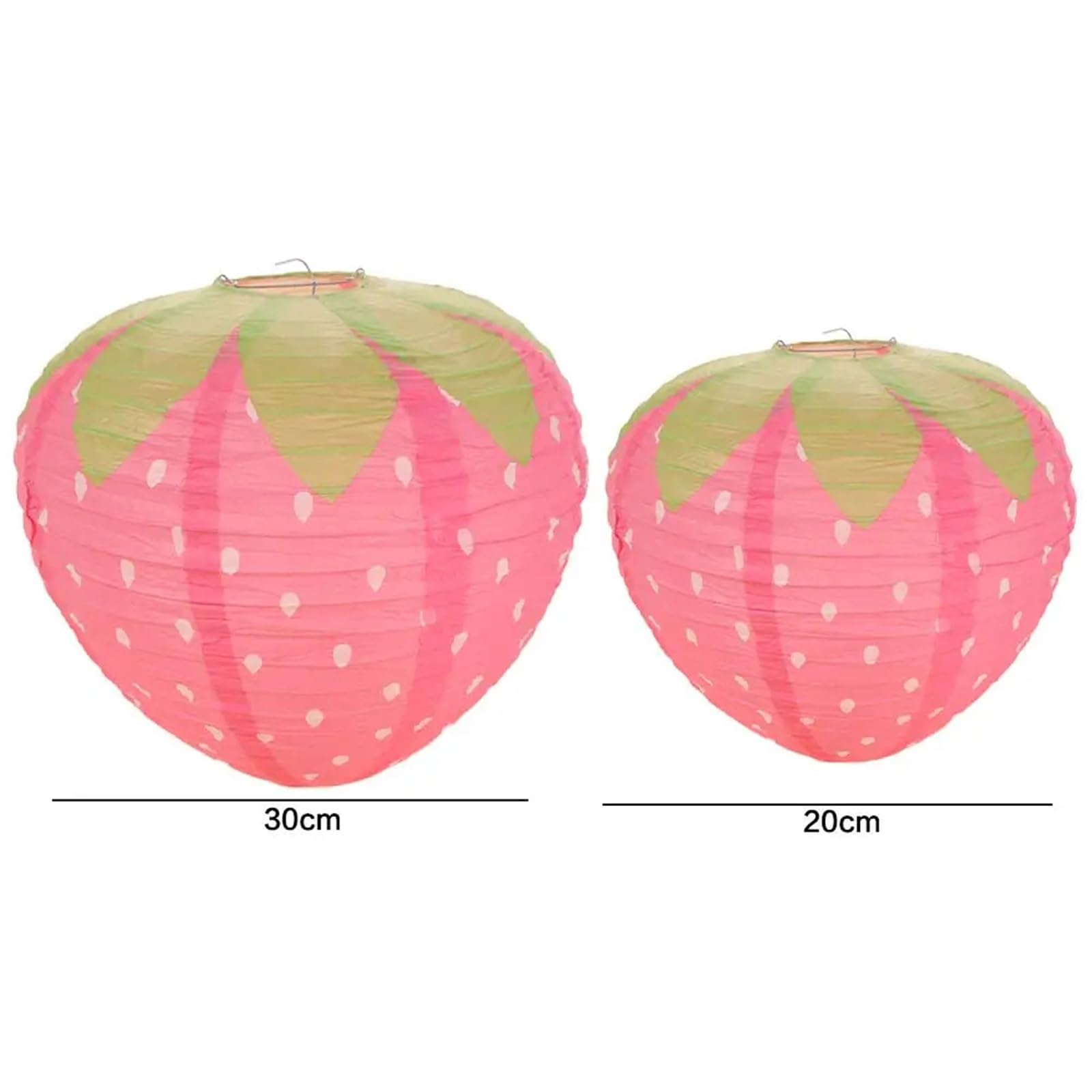 12 Stück 3D-Rosa-Erdbeerlaterne Für Partys