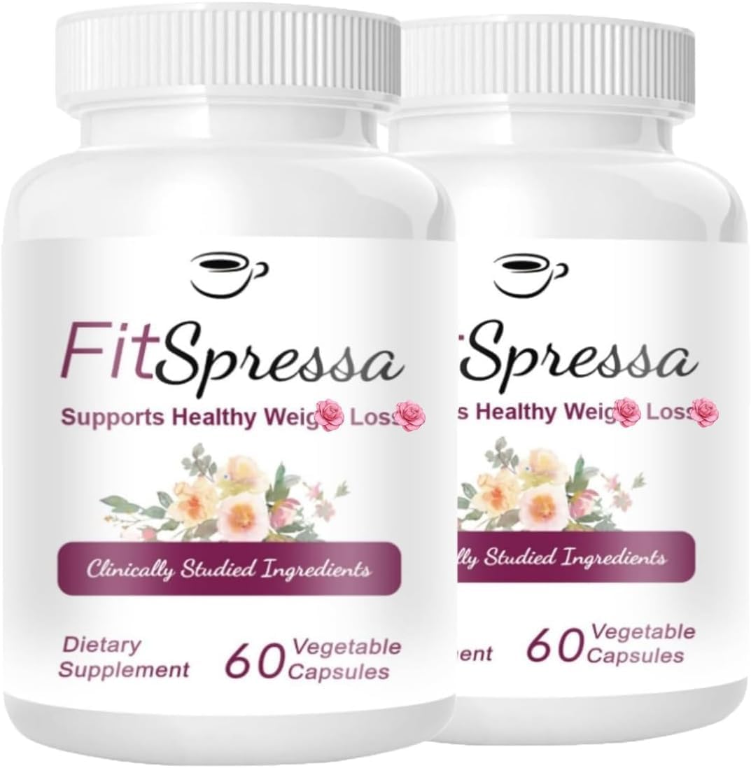 Fit-Spressa Health Support Supplement, 2 Packs Improves Energy Levels, Improves Mood, Enhances Cognitive Function (2 Bottles)