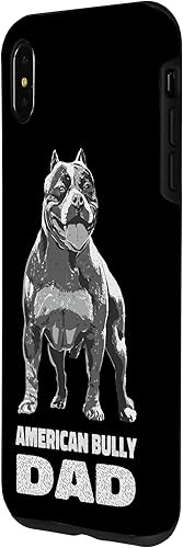 Miniatura 2 de iPhone XS Max Pitbull Dad American Bully Dad Regalos para mascotas Pitbull Dog Owners Case