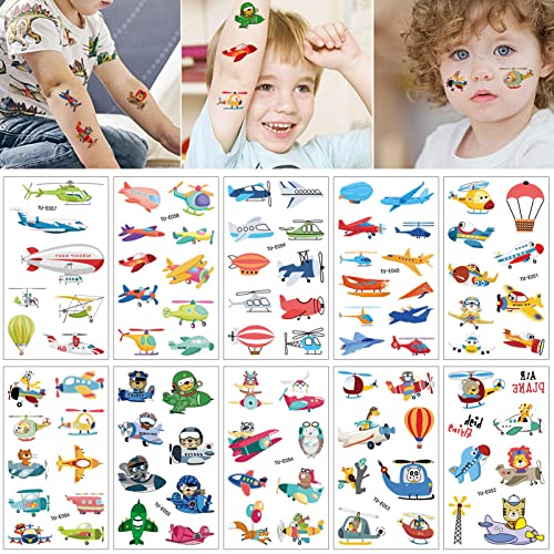 AIBAOBAO 20 Hojas Tatuajes Temporales para Niños Niñas de Animal Espacio, Tattoo Kids, Infantiles Tatuajes Cumpleaños de Niños Infantiles Fiesta, Cumpleaños de Niños Infantiles Fiesta(190 Pcs)