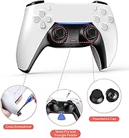 Vista 5 de kit for PS5 Controller,2.3K Potentiometer 20 Set and Thumbstick Cap Replacement for PS5 Analog Joystick,Trim Pot Resistance Thumbstick for PS5