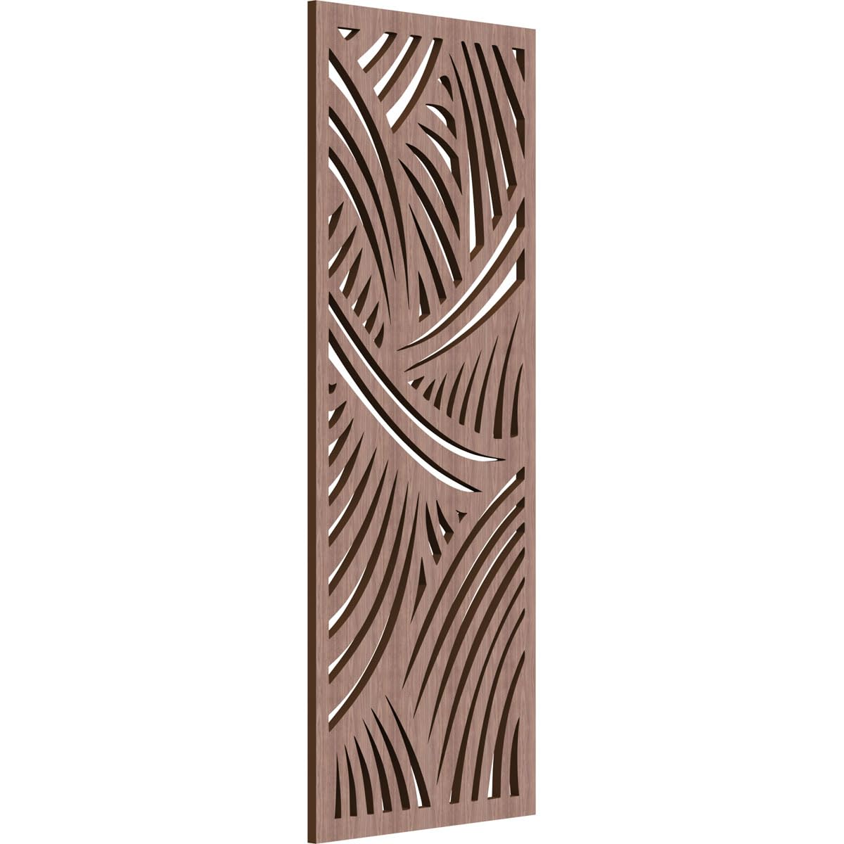 13 3/8"W x 34 3/8"H x 3/8"T Chester Decorative Fretwork Wood Wall Panels, Walnut