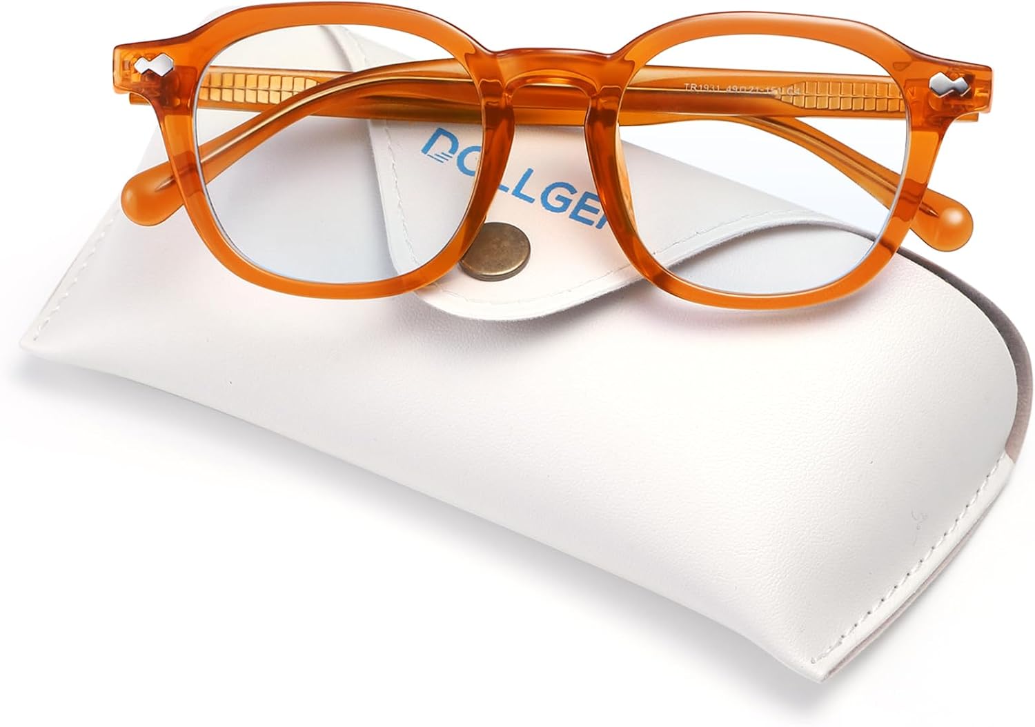 Dollger Blue light Glasses for Women Men Non-prescription Square Frame Computer Screen Blue light Blocking Eyeglasses