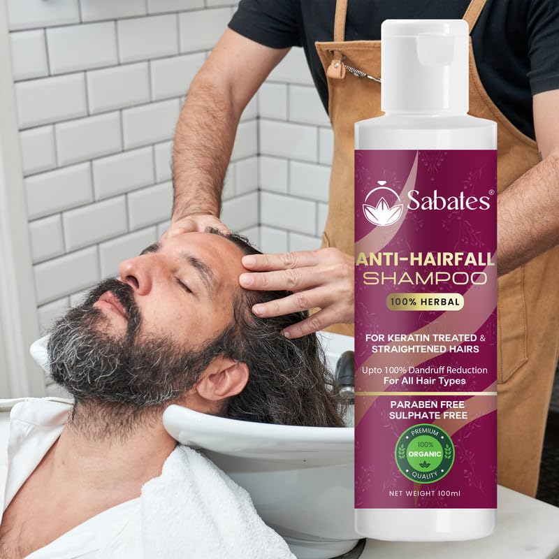 Sabates Anti-Hairfall Shampoo For Strong, Smooth and Silky, Anti Dandruff Shampoo|Goodness of Aloe Vera for soft, silky & smooth hair | Enriched with advanced quality ingredients