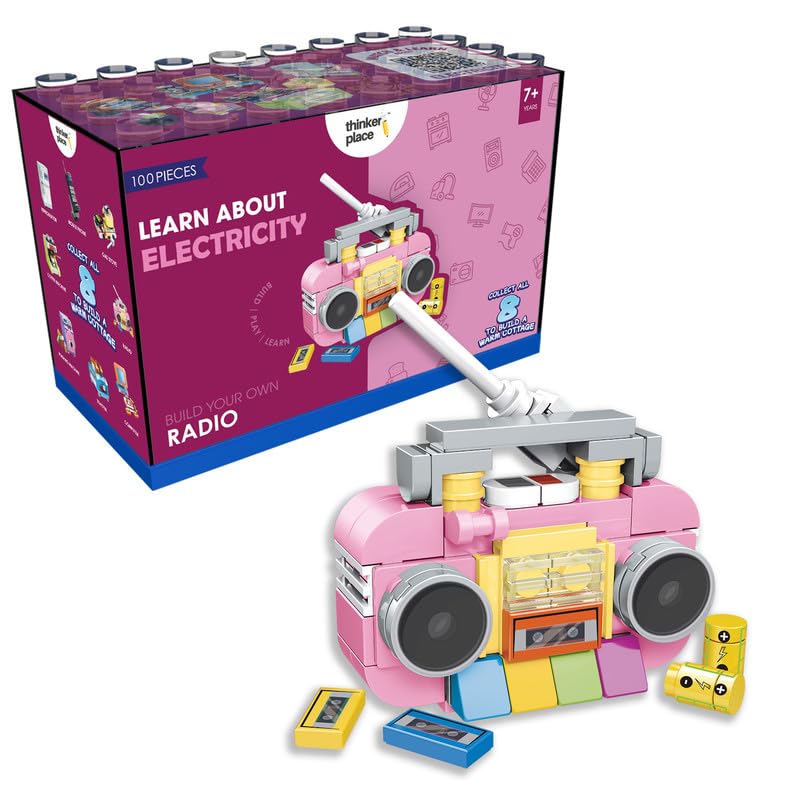 Image of STEM Home Appliance Radio Building Blocks Set (91 Pcs) | DIY Kitchen & Pretend Play Toy for Kids 6+ Years (Boys & Girls) | Educational Role Play Creativity Toy