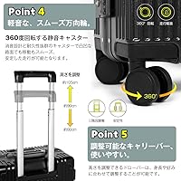 Amazon | [魔法小屋] スーツケース 前開き キャスターストッパー付く