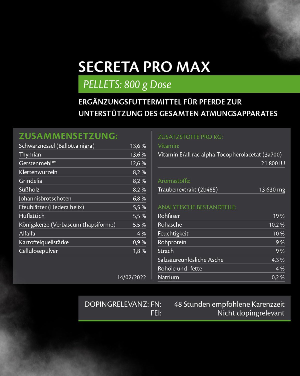 Equistro Gránulos para Caballos Secreta Pro MAX (tamaño: 800 g)