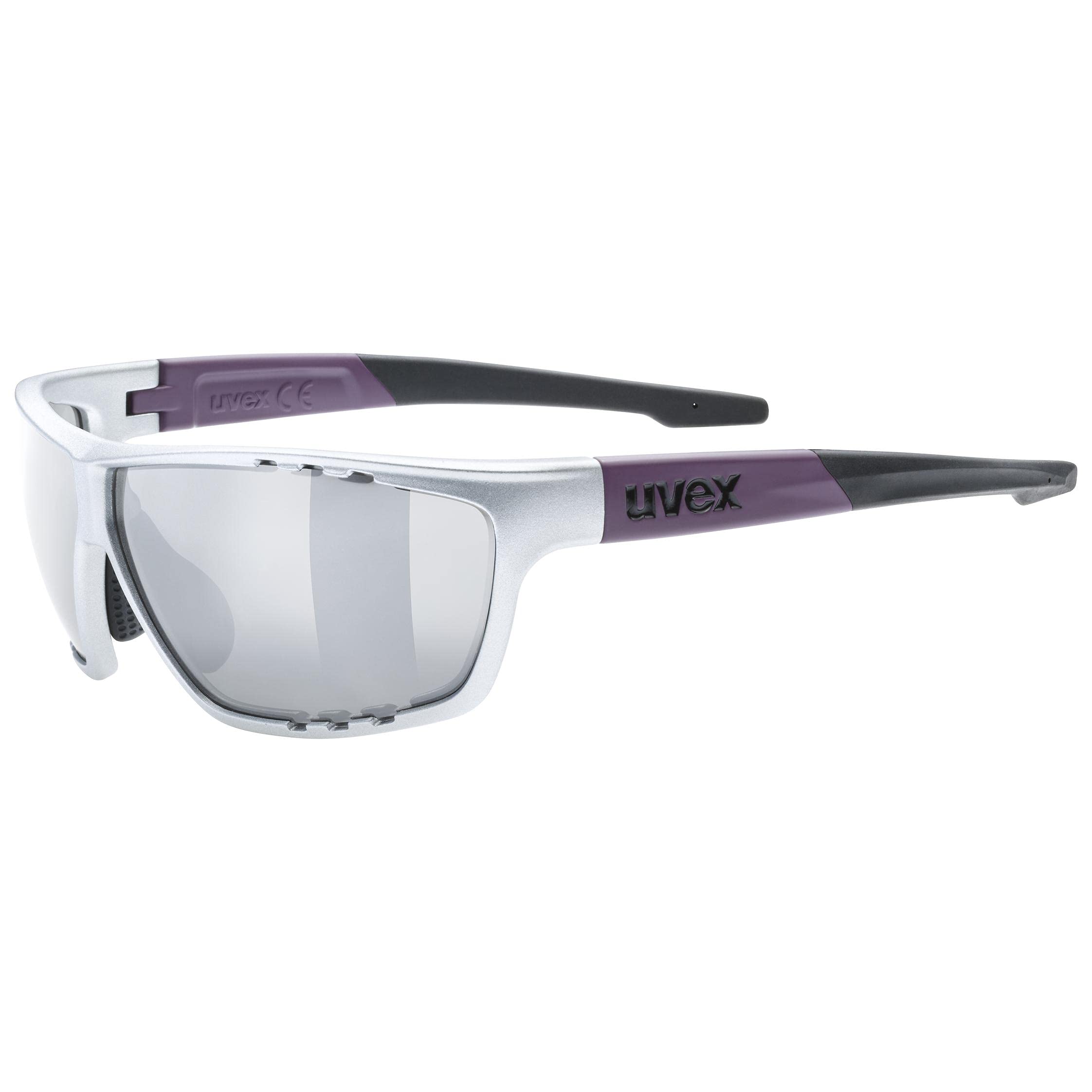 Uvex Unisex Silver Sportstyle 706 Sunglasses - Plum Mat Large