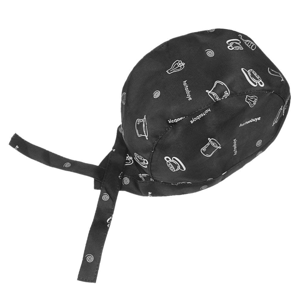 Ylucky Unisex Chef's Bandana Skull Hat Waiter Work Cap Elastic Canvas Skull Cap Catering Baker Attendant Kitchen Restaurant Cook Headwear Sports Headwear Tea Cup Color