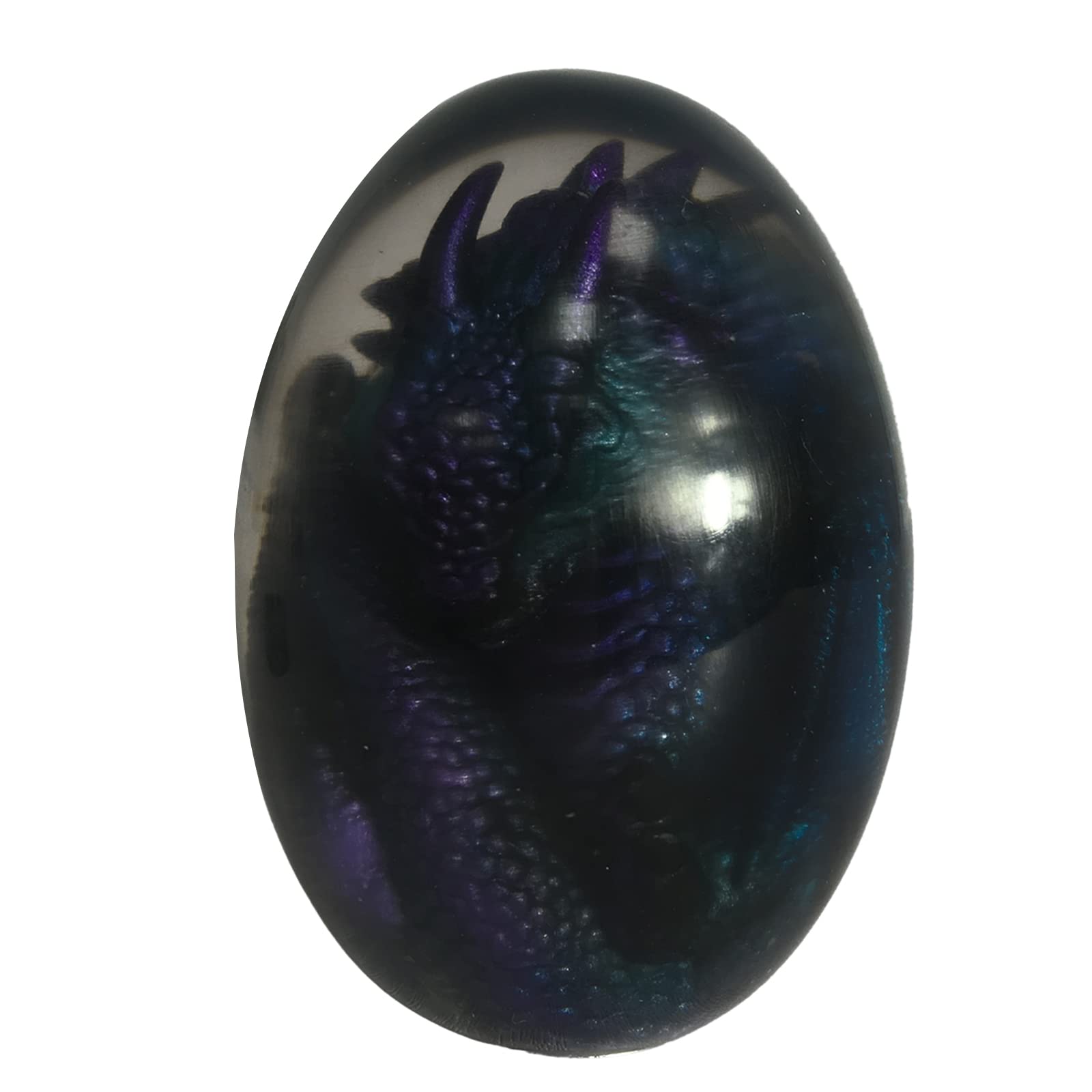 Lava Dragon Eggs without Lighted Base, Dream Crystal Transparent Dragon Egg Handmade Sculpture Dragon Eggs Resin Ornaments