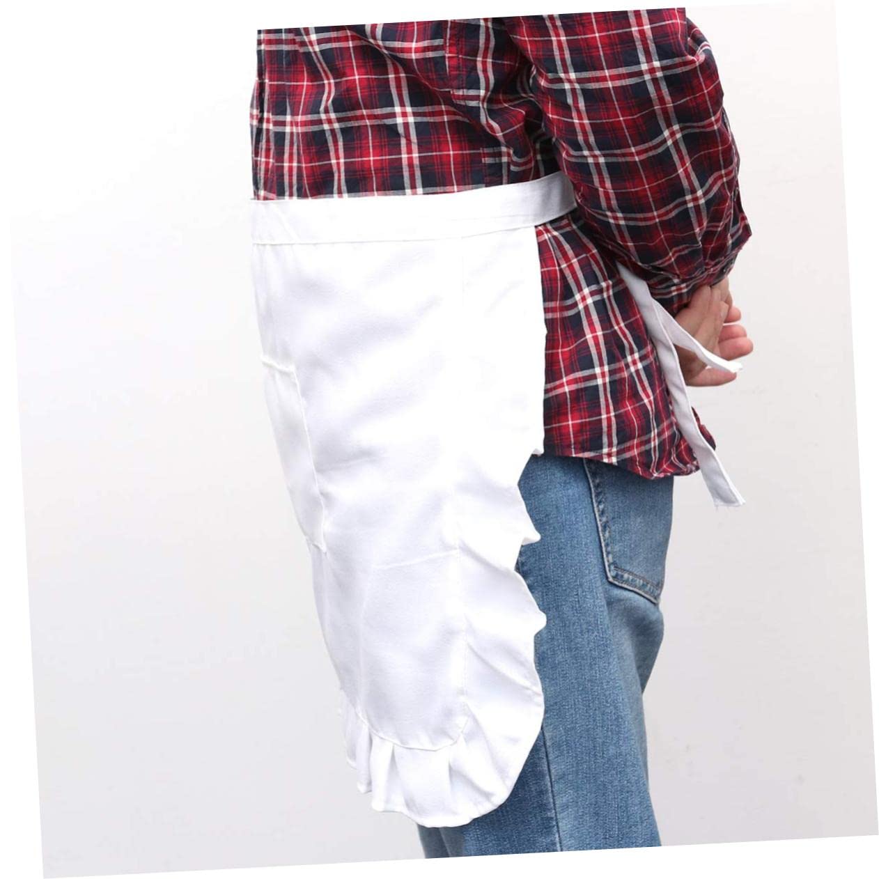 MAGICLULU 3Pcs Delantales De Cocina Delantal De Tienda Delantal De Media Cintura Delantal De Bolsillo Delantal De Trabajo Disfraces Delantal Corto Traje Delantal De Cocina De