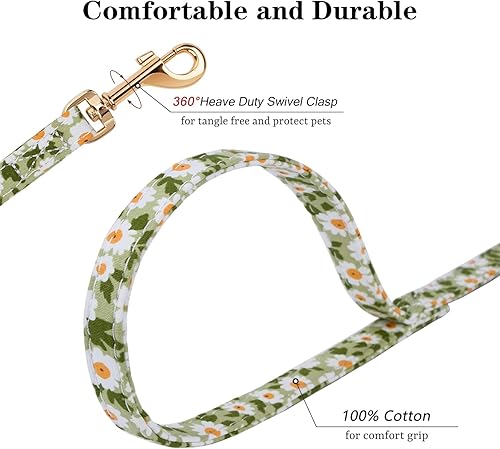Miniatura 42 de CHEDE No Pull Floral Pattern Dog Harness - Lightweight and Soft, Adjustable Small Dog Harness Set with Leash, Suitable for Puppy to Medium-Sized Dog