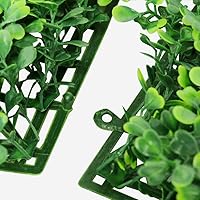 Vista 3 de ZXMOTO Paneles de seto de boj artificiales de 20 x 20 pulgadas, 12 paneles de boj artificiales, plantas de seto topiario, decoración de pared