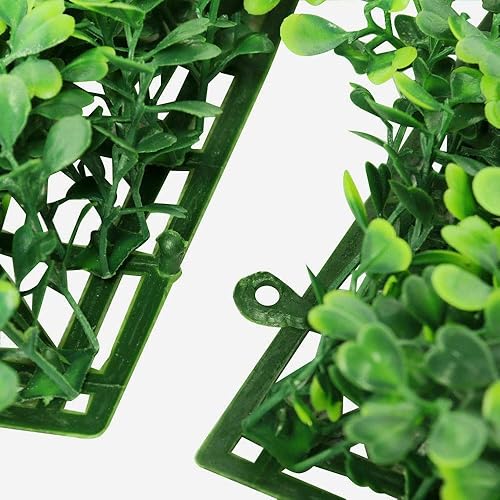 Miniatura 3 de ZXMOTO Paneles de seto de boj artificiales de 20 x 20 pulgadas, 12 paneles de boj artificiales, plantas de seto topiario, decoración de pared de