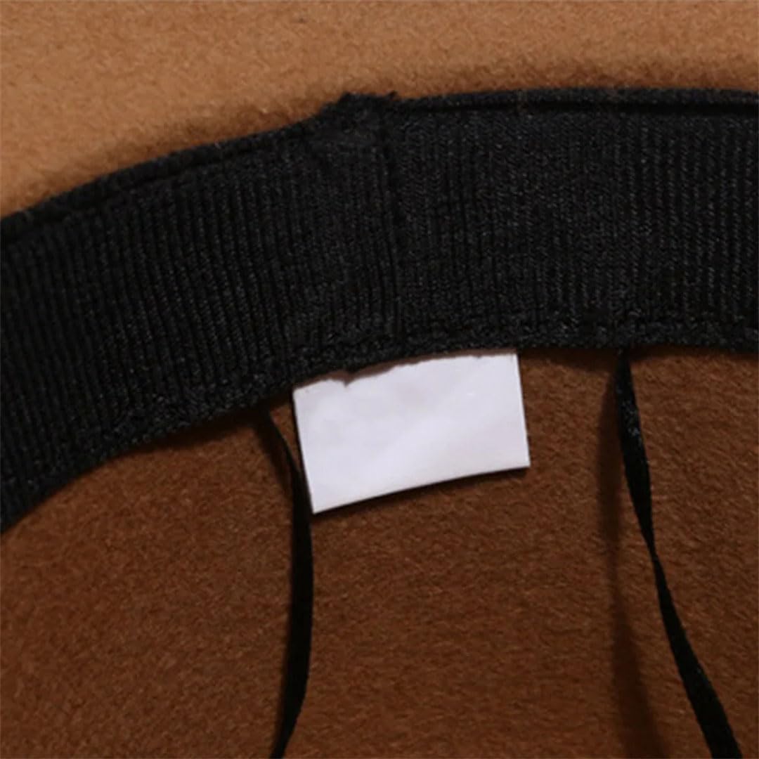 Generic Wide Brim Hat for Women Ribbon Bow Wool Fedoras Hat Jazz Hat Church Party Panama Hat Black, Medium