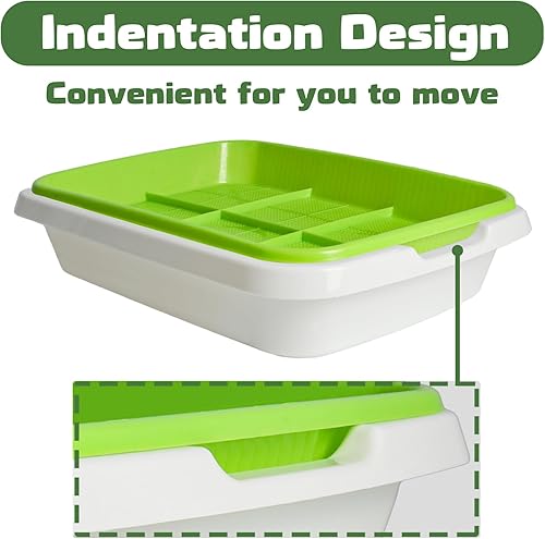 Miniatura 5 de Bandeja de germinación de semillas, 5 paquetes de bandejas de cultivo de microgreens Kit de cultivo de brotes de gran capacidad, bandeja de