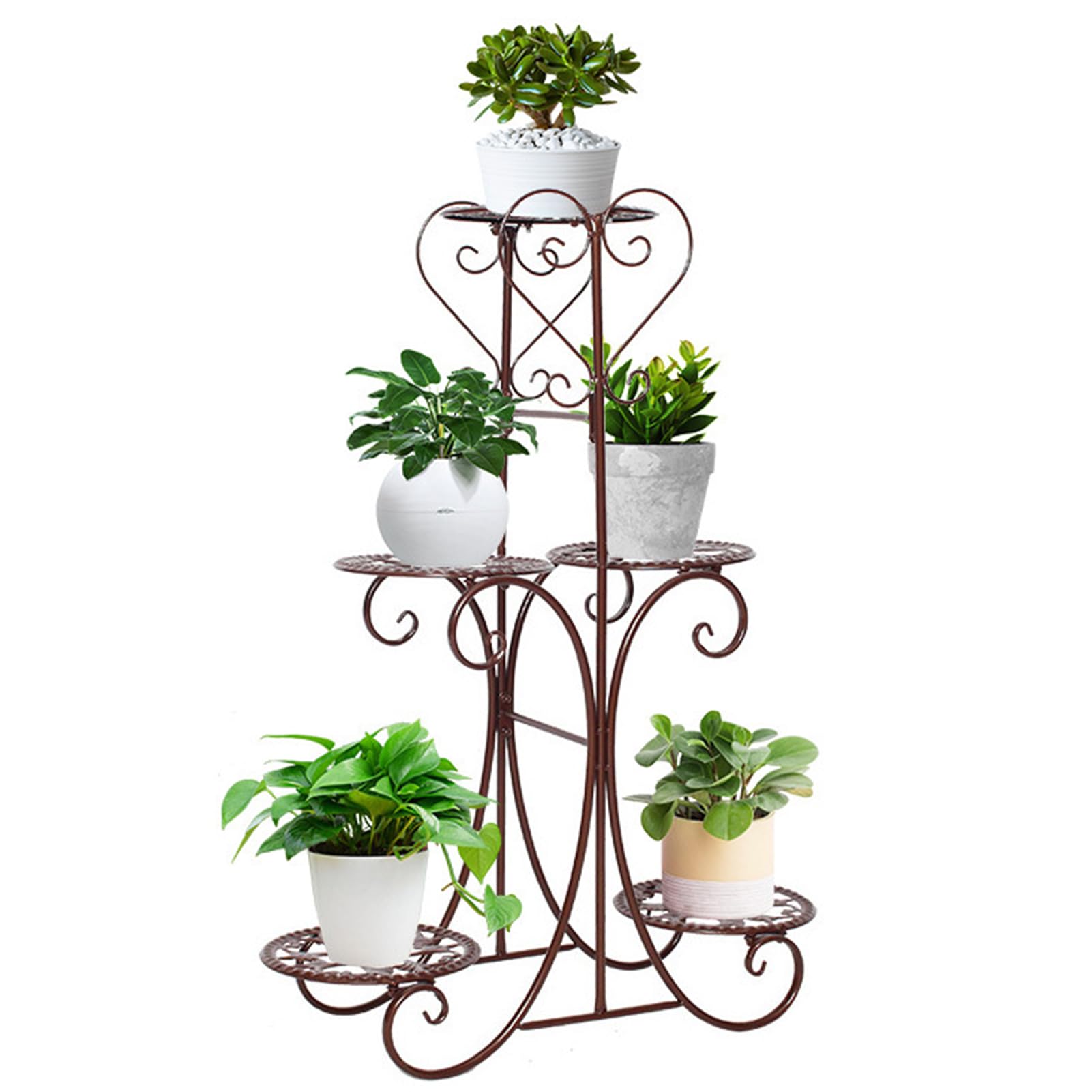 Support à plantes pour gagner de la place et ranger 5 pots de fleurs