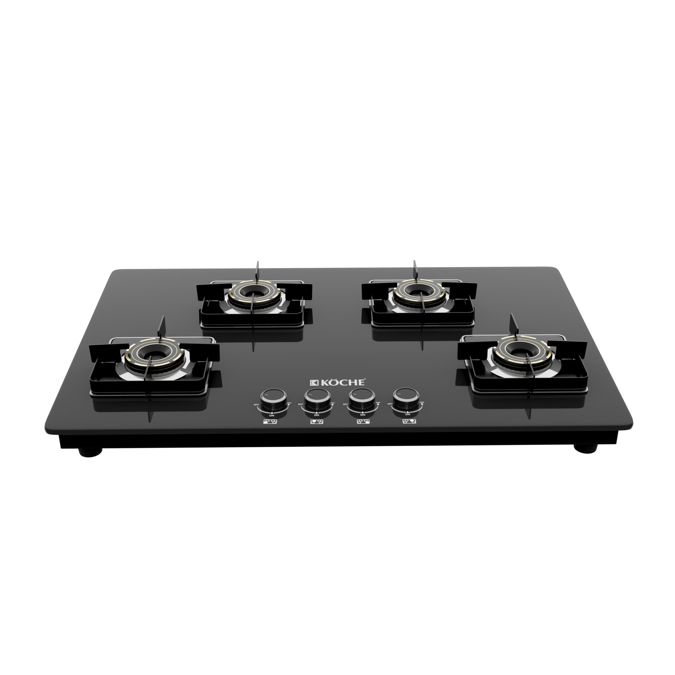 KOCHE Ivan 4 Burner Gas Stove - Designer Brass -1