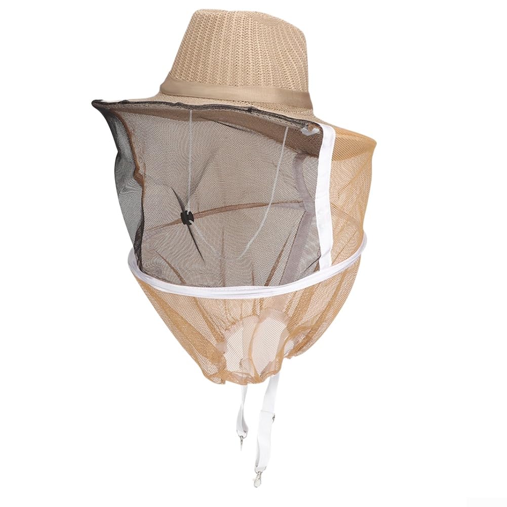 Cappello per apicoltura, confezione da 2 pezzi, in rete traspirante, per apicoltori, cotone e lino, pesca, escursionismo, 39 x 25 cm