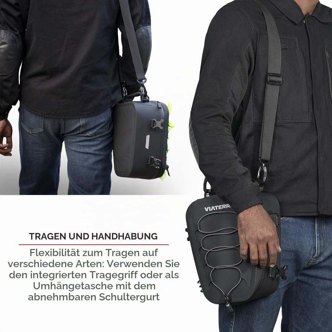 ViaTerra 6L wasserdichte Hecktasche Universal-Motorradsitztasche