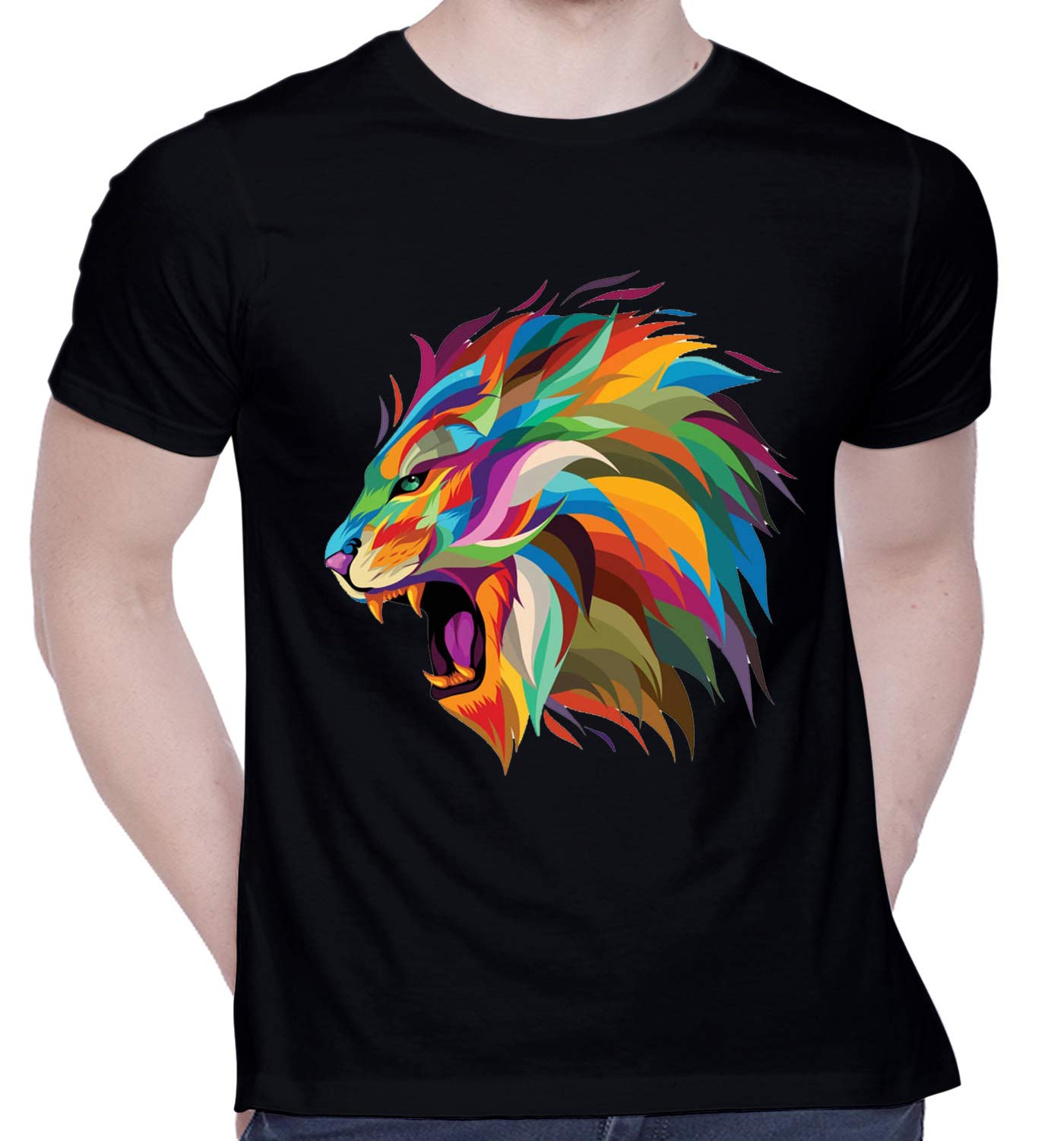 CreativiT Graphic Printed T-Shirt for Unisex Graphics Tshirt | Casual Half Sleeve Round Neck T-Shirt | 100% Cotton | D00255-50