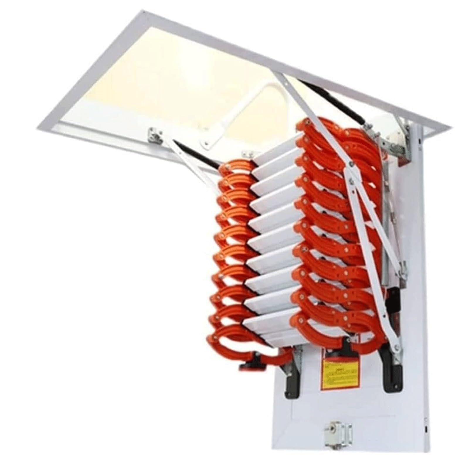 MUYRJLZX Attic Stair Electric Attic Ceiling Ladder Pull Down Ceiling Stairs Alloy Folding Loft Ladder Extension Ladder Telescopic Ladder Durable(70 * 120cm)