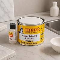 Kit Massa Plástica Cola Tudo Mármore Granito Porcelanato Premium (Branco)